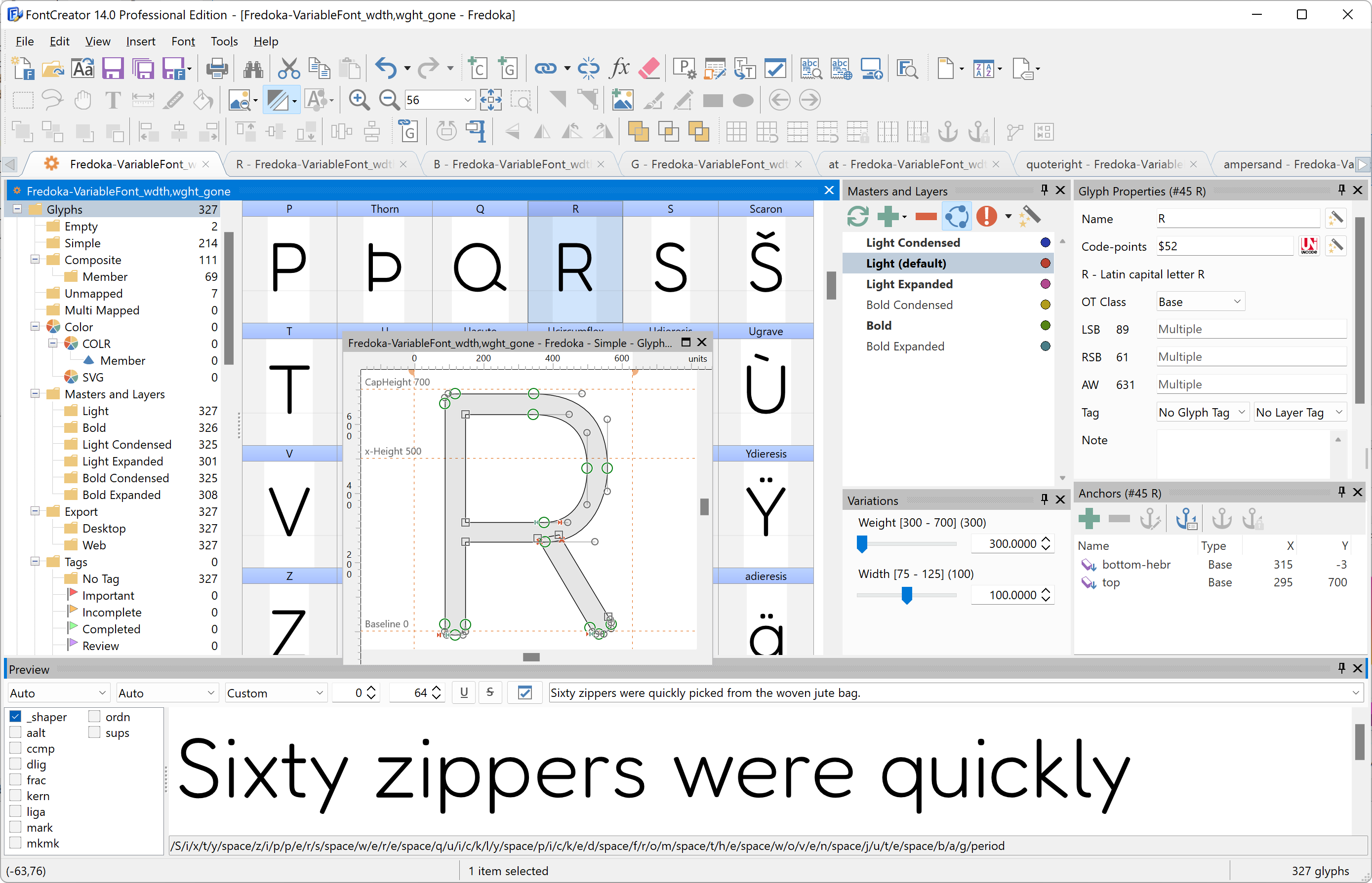 FontCreator Font Editor